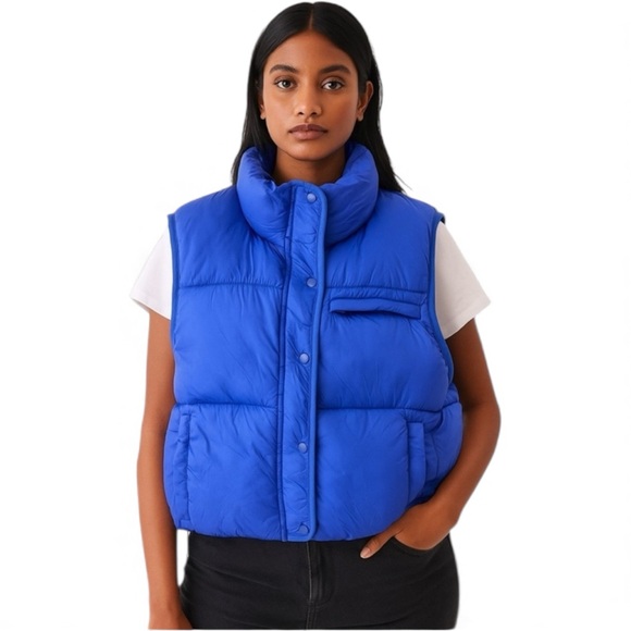 Simply Southern Jackets & Blazers - Simply Southern Periwinkle Blue Packable Puffer Vest NWT XL Lightweight Travel